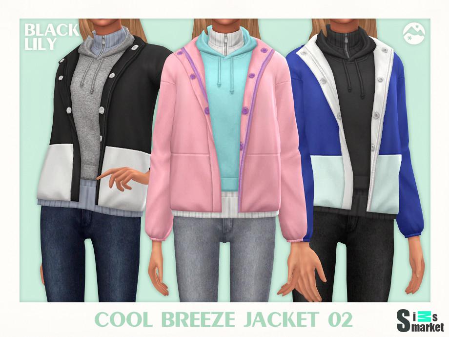 Куртка 022 by Black Lily для Симс 4. Скачать мод