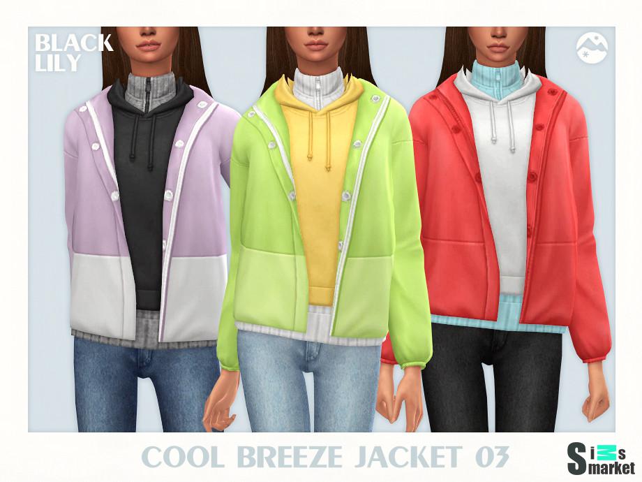 Куртка 03 by Black Lily для Симс 4. Скачать мод