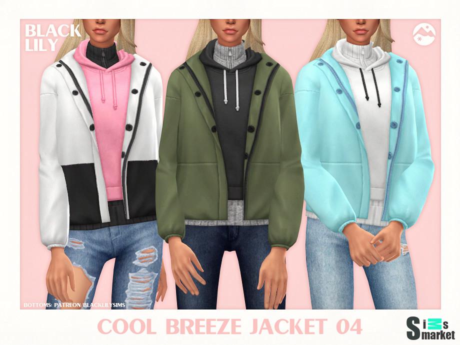 Куртка 04 by Black Lily для Симс 4. Скачать мод