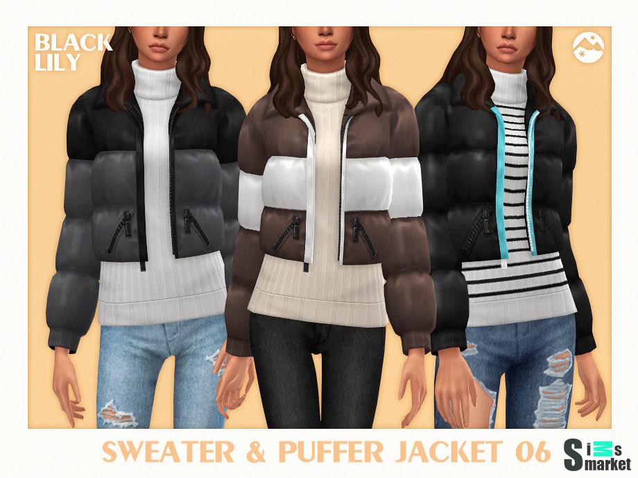 Куртка 06 by Black Lily для Симс 4. Скачать мод