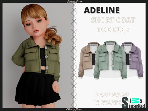 Куртка adeline by clarity-sims для Симс 4. Скачать мод