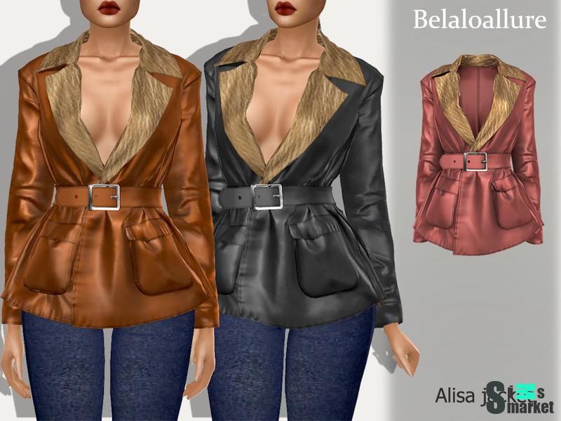 Куртка Alisa от belloallure  для Симс 4. Скачать мод