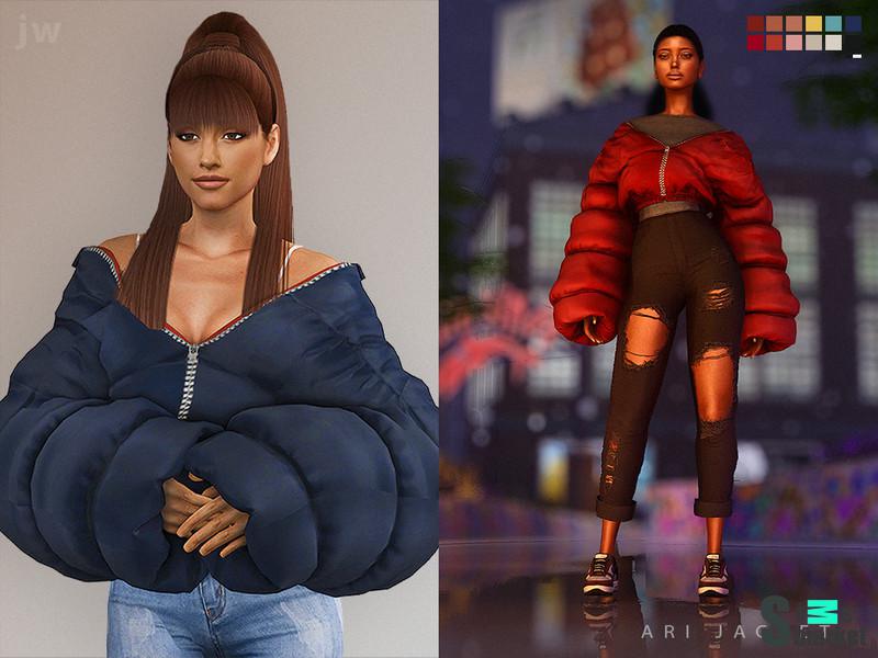 Куртка ari by jwofles-sims для Симс 4. Скачать мод