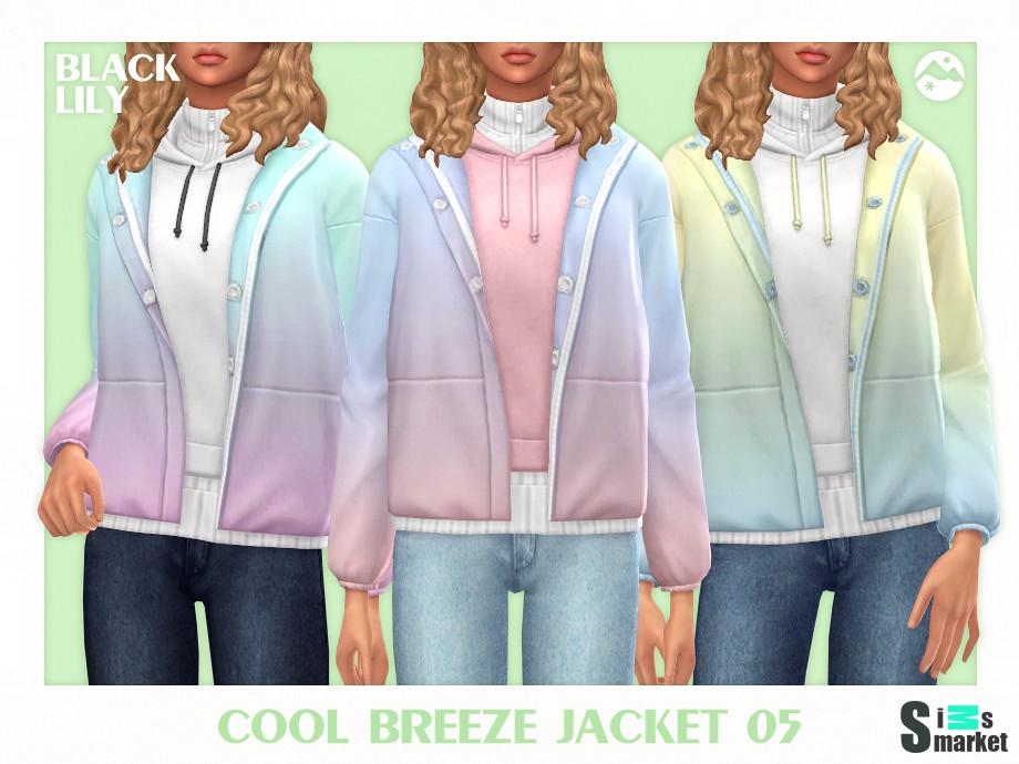Куртка Cool 05 by Black Lily для Симс 4. Скачать мод