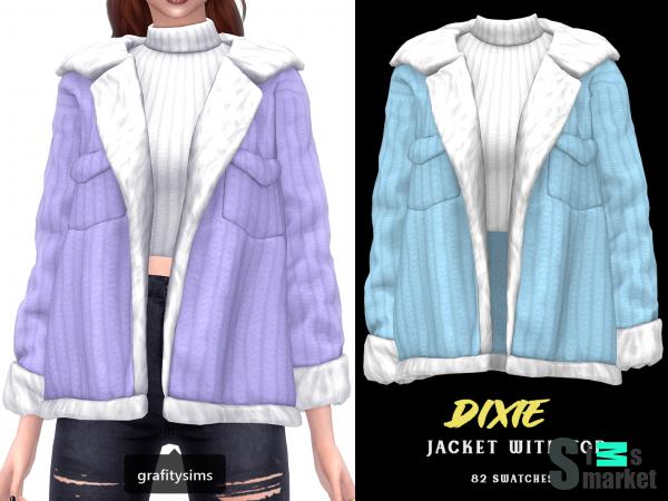 Куртка dixie by grafity-cc для Симс 4. Скачать мод
