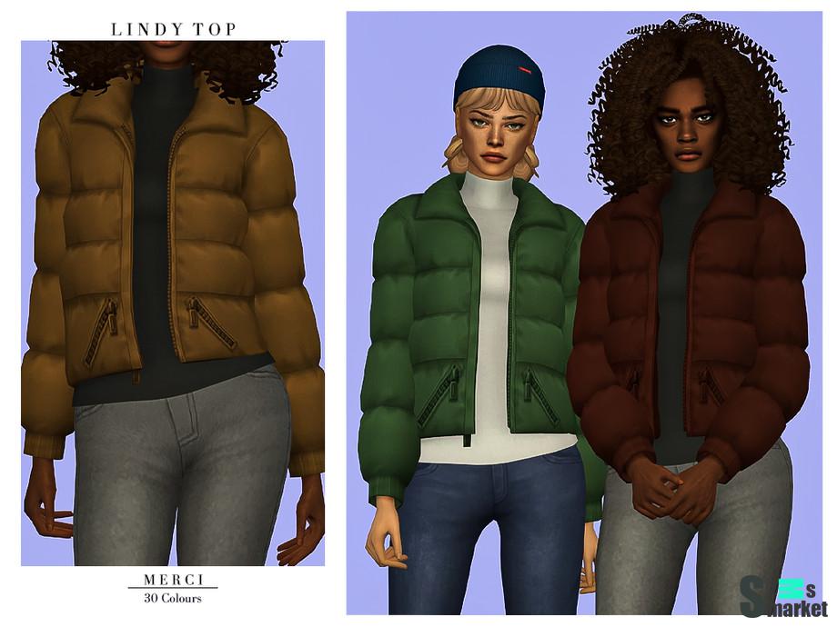 Куртка Lindy by -Merci-  для Симс 4. Скачать мод