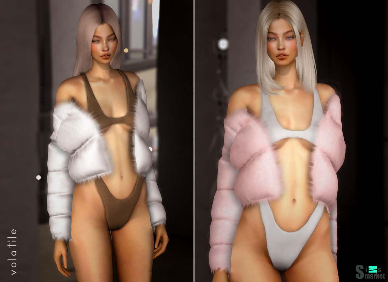 Куртка "Raven Fur Puffer" для Симс 4 для Симс 4. Скачать мод Куртка "Raven Fur Puffer" для Симс 4 для Симс 4. Скачать мод