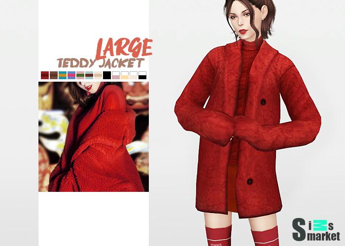 Куртка Teddy by WAEKEY для Симс 4. Скачать мод