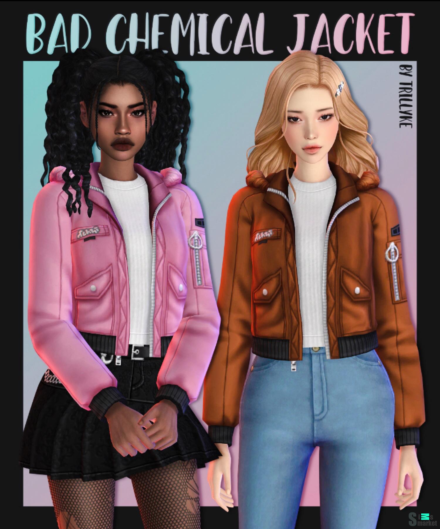 курточка от Trillyke для Симс 4. Скачать мод