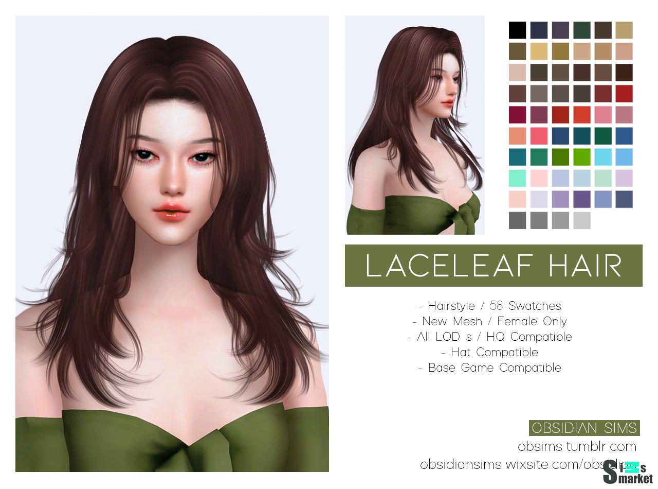 LACELEAF HAIR ┊ New mesh для Симс 4. Скачать мод