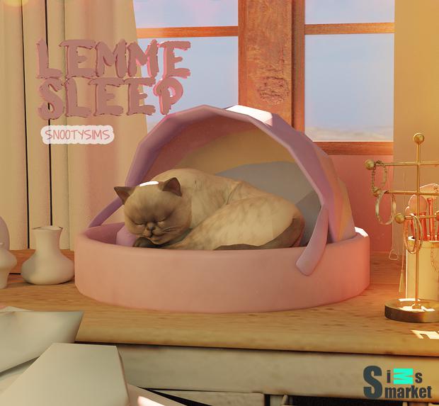 Лежанка для котика "LEMME SLEEP Cat Bed - Part 2"-для Симс 4 для Симс 4. Скачать мод