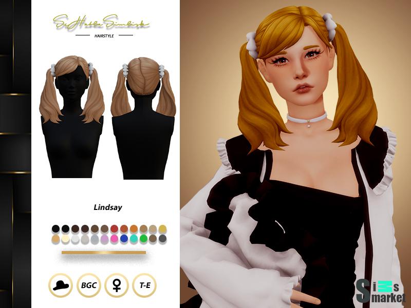 Lindsay Hairstyle by sehablasimlish для Симс 4. Скачать мод