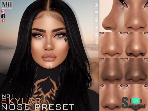 MagicHand - Skylar Nose Preset N31 для Симс 4. Скачать мод