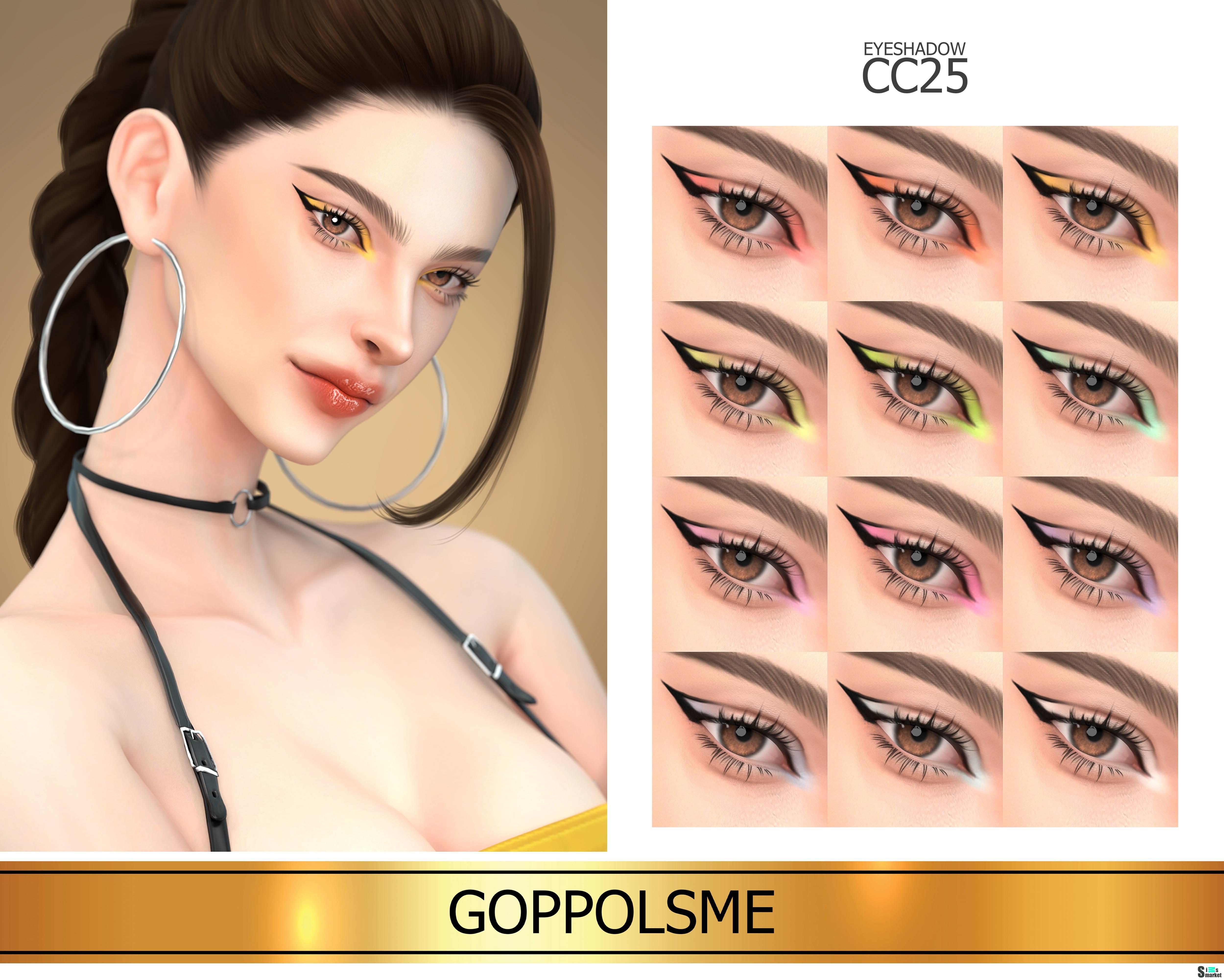 Макияж глаз "Eyeshadow CC 25" для Симс 4 для Симс 4. Скачать мод