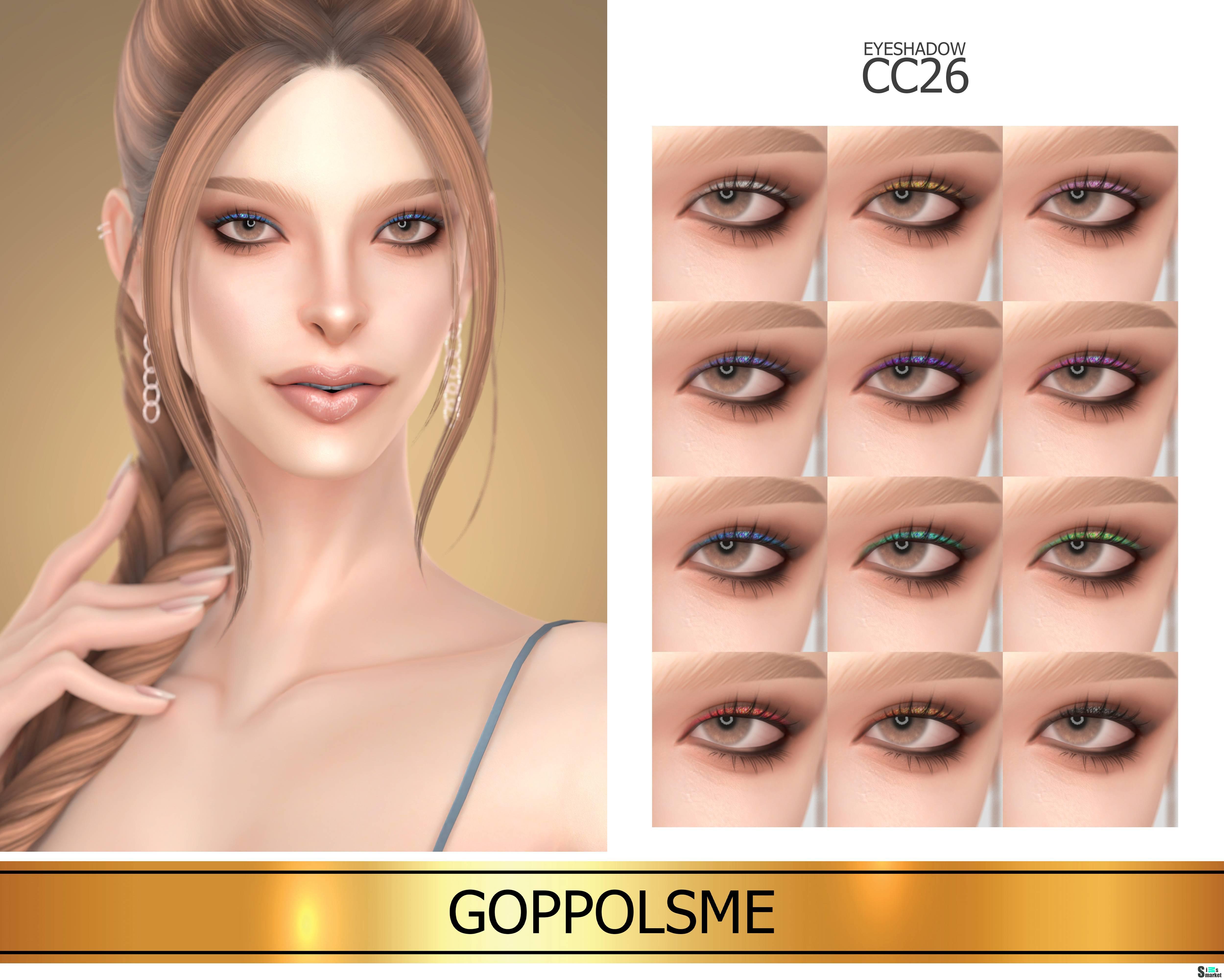 Макияж глаз "Eyeshadow CC 26" для Симс 4 для Симс 4. Скачать мод