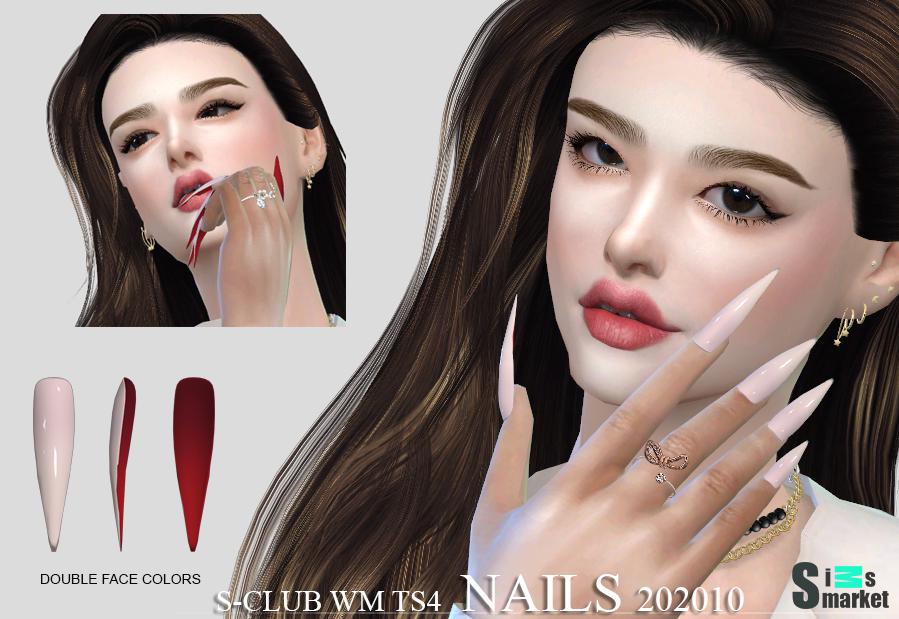 Маникюр 202010 by S-Club для Симс 4. Скачать мод