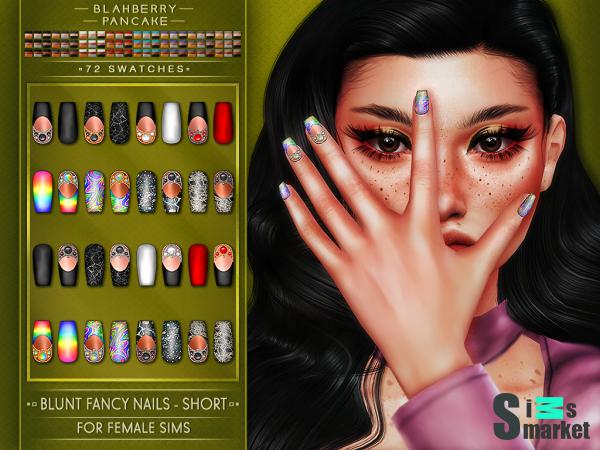 Маникюр  fancy by blahberry pancake для Симс 4. Скачать мод