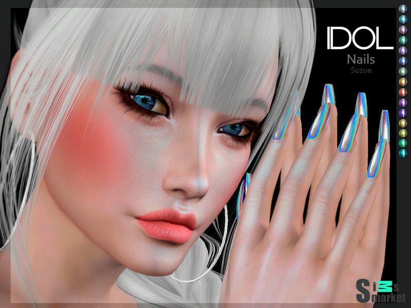 Маникюр Idol by Suzue  для Симс 4. Скачать мод