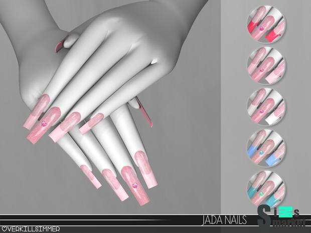 Маникюр "Jada nails" от Overkill Simmer для Симс 4. Скачать мод