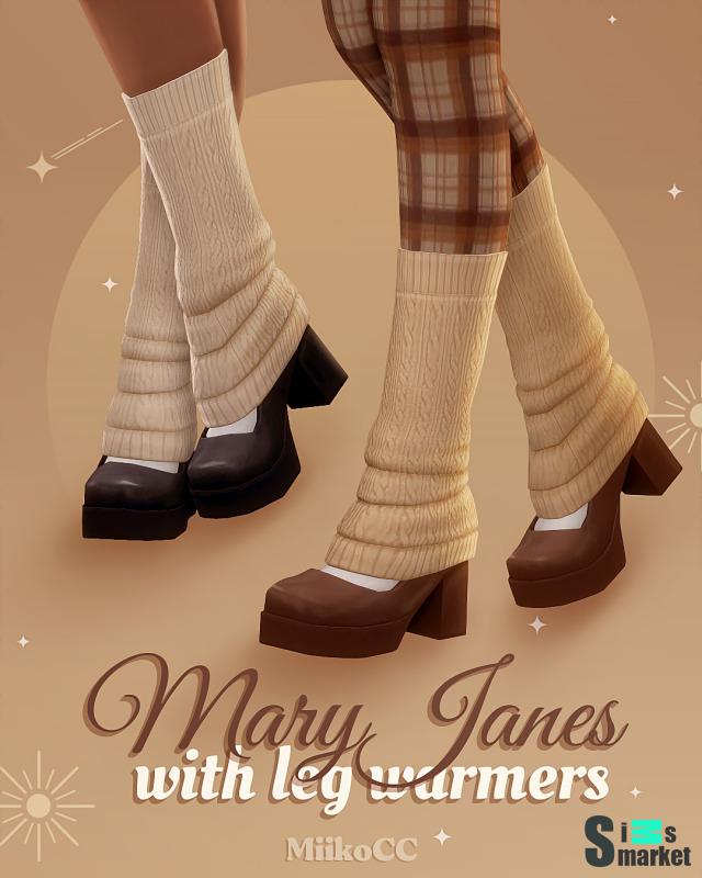 Mary Janes with leg warmers made by miikocc для Симс 4. Скачать мод