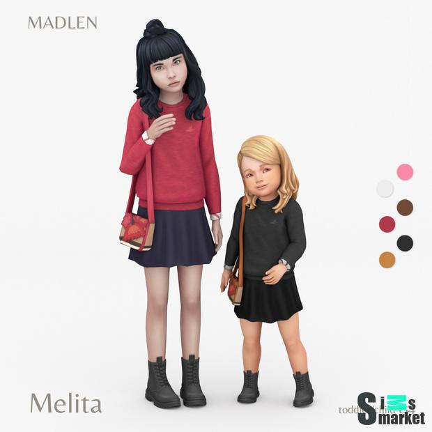 Melita Outfit by Madlen для Симс 4. Скачать мод