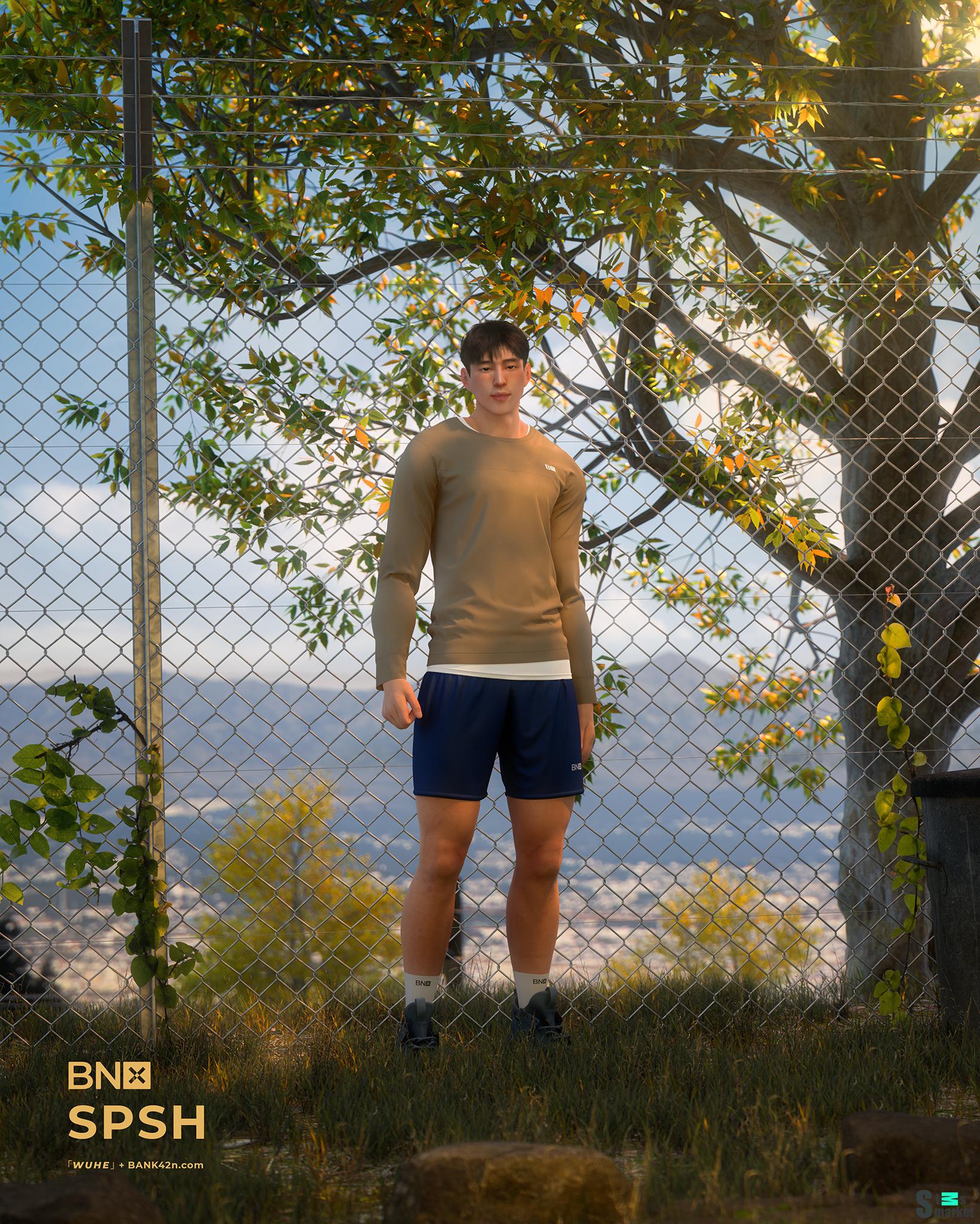 Men's Sport Shorts by BANK42n для Симс 4. Скачать мод