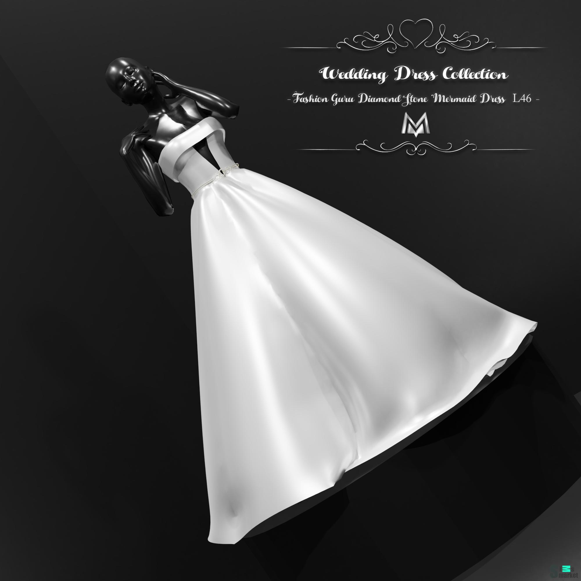 mermaladesimtr Fashion Guru Ball Gown with Diamond Stone Belt L46 для Симс 4. Скачать мод