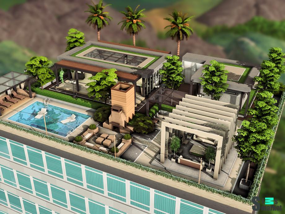 Место для отдыха "Luxury Rooftop" - для Симс 4 для Симс 4. Скачать мод