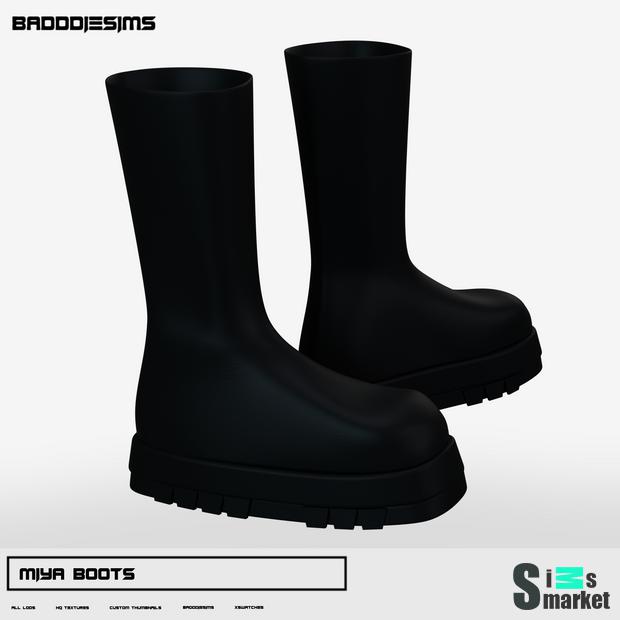 MIYA BOOTS by BADDDIESIMS для Симс 4. Скачать мод