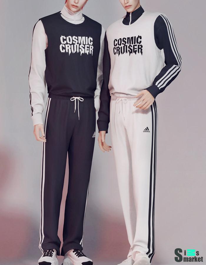 Мужской костюм "KK Maniac hj outfit" для Симс 4. Скачать мод  Мужской костюм "KK Maniac hj outfit" для Симс 4. Скачать мод