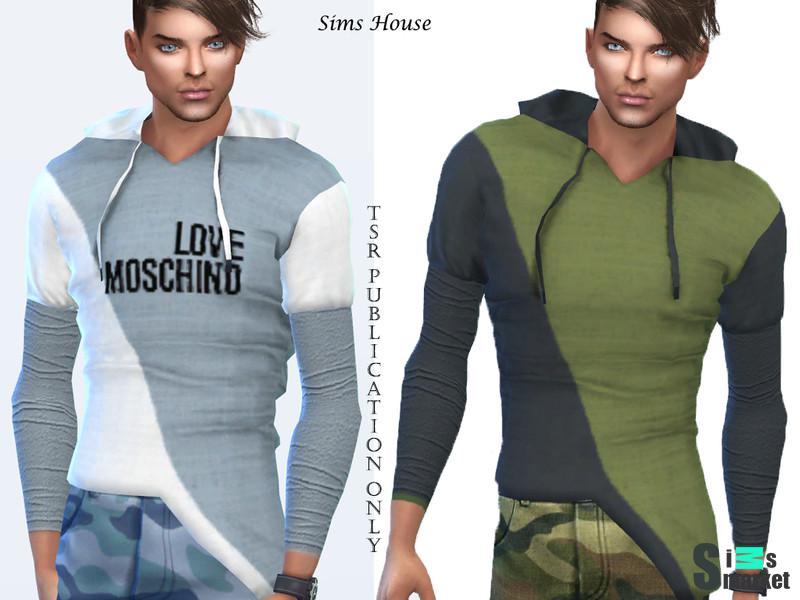 Мужской лонгслив от SimsHouse  для Симс 4. Скачать мод