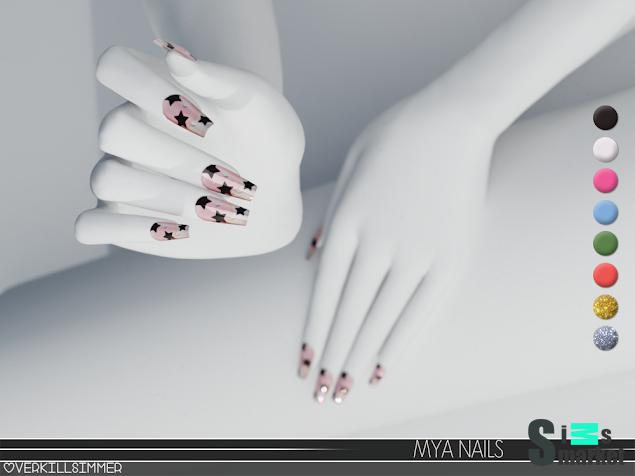 Mya nails для Симс 4. Скачать мод