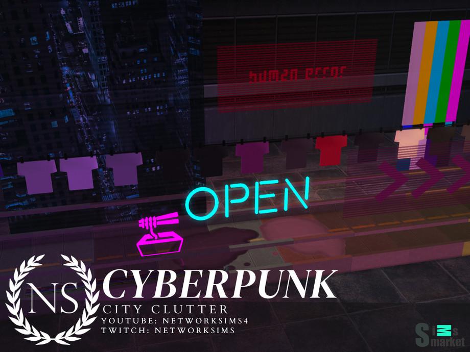 Набор Cyberpunk by networksims для Симс 4. Скачать мод