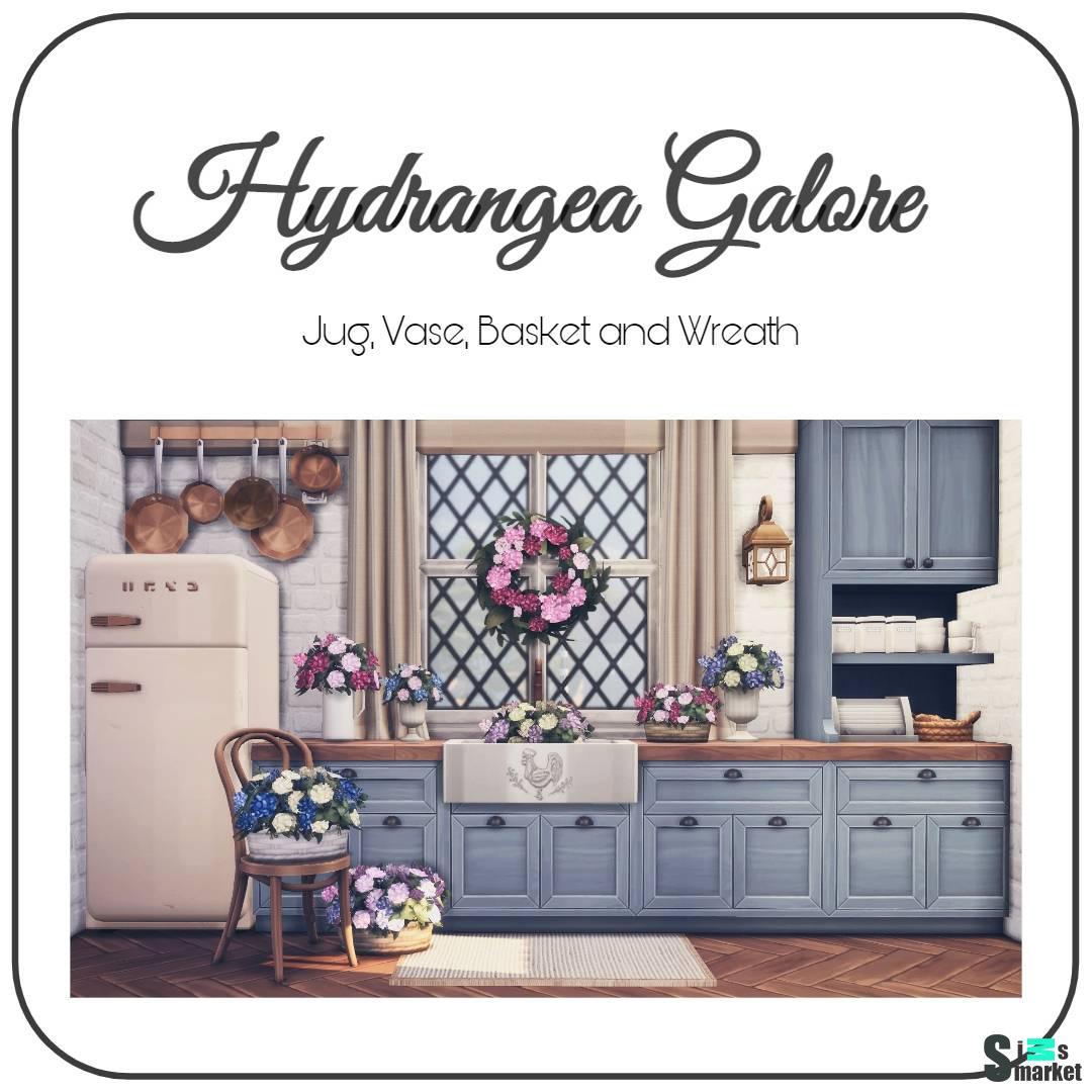 Набор декора "Hydrangea Galore" для Симс 4 для Симс 4. Скачать мод