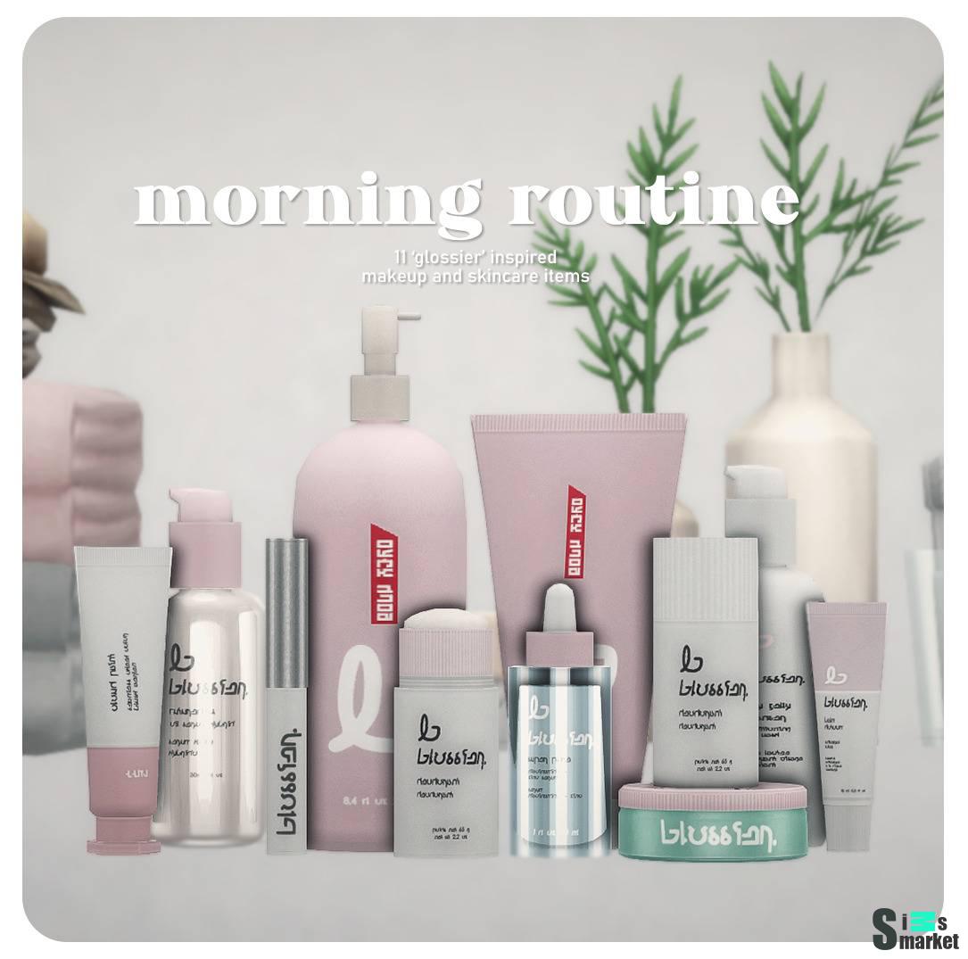 Набор декоративной уходовой косметики "morning routine" для Симс 4 для Симс 4. Скачать мод