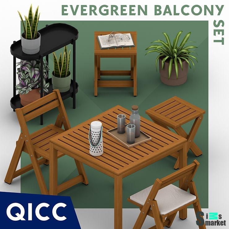 Набор для Балкона / Evergreen Balcony Set для Симс 4. Скачать мод