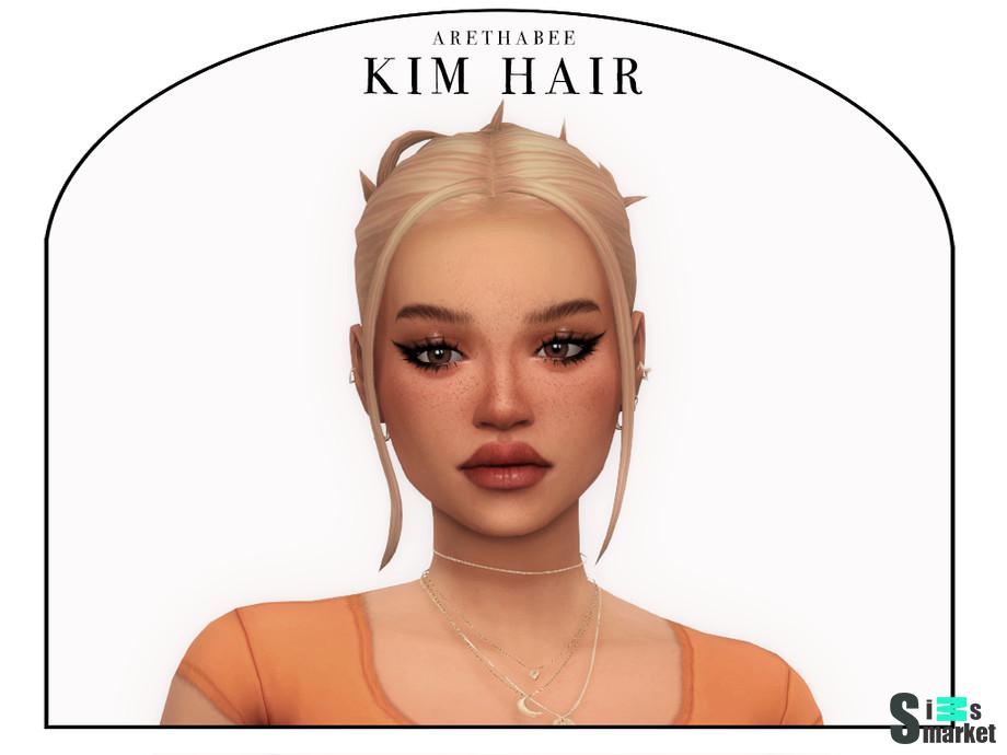 Набор для прически Kim by arethabee для Симс 4. Скачать мод