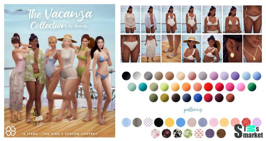 Набор одежды "The Vacanza Collection (16 items)"-для Симс 4 для Симс 4. Скачать мод