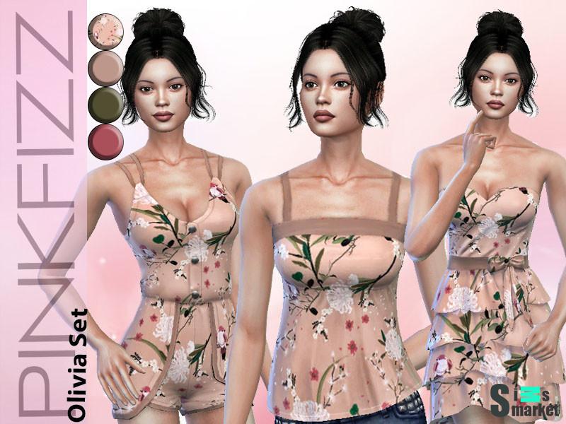 Набор Olivia от Pinkfizzz для Симс 4. Скачать мод