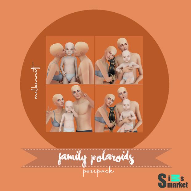 Набор поз "FAMILY POLAROIDS POSEPACK"- для Симс 4 для Симс 4. Скачать мод