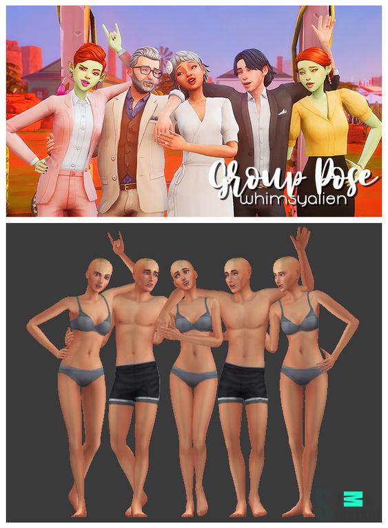 Набор поз "✩ Group Pose || Pose Pack ✩"-для Симс 4 для Симс 4. Скачать мод