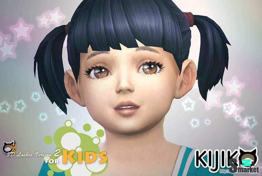 Набор ресниц "3D Lashes Version2 for Kids" для Симс 4 для Симс 4. Скачать мод