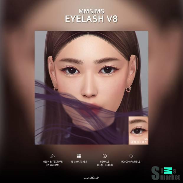 Набор ресниц "Eyelash v8" для Симс 4 для Симс 4. Скачать мод