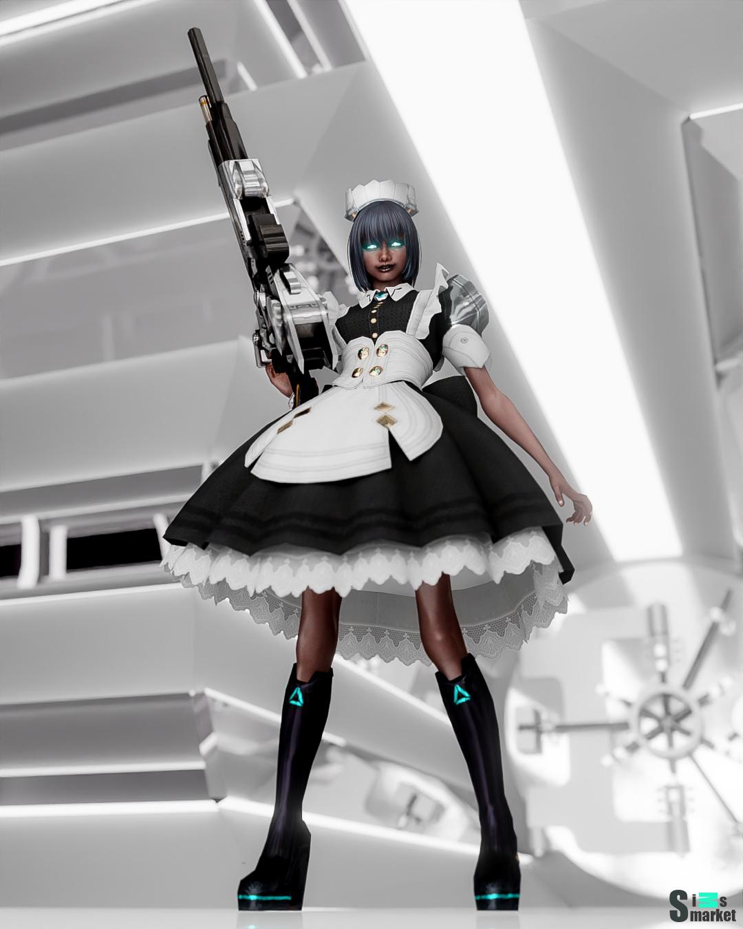 Набор  Super String - Mecha Maid для Симс 4. Скачать мод