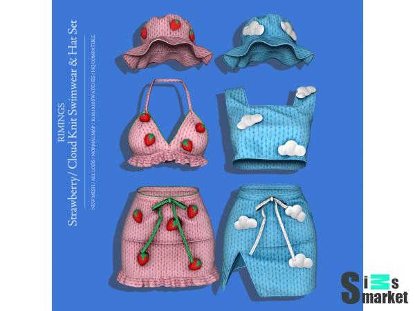 Набор swimwear by [rimings] для Симс 4. Скачать мод