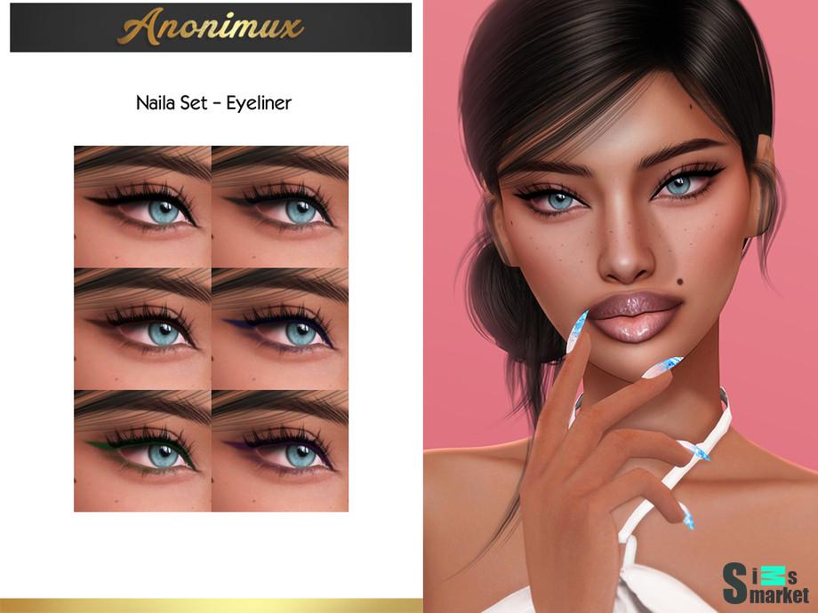 Naila Set - Eyeliner-для Симс 4 для Симс 4. Скачать мод