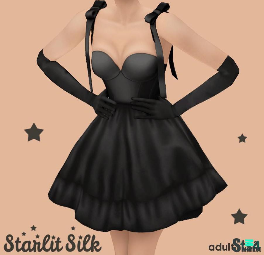 Наряд для симочки "Starlit Silk" для Симс 4 для Симс 4. Скачать мод