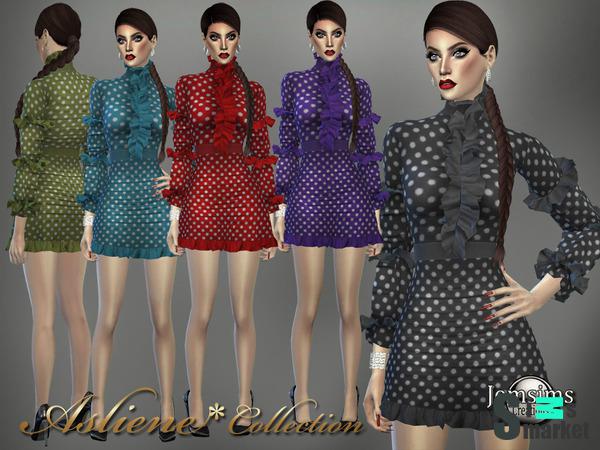 Наряд "dress 6" из коллекции "Asliene " от jomsims  для Симс 4. Скачать мод