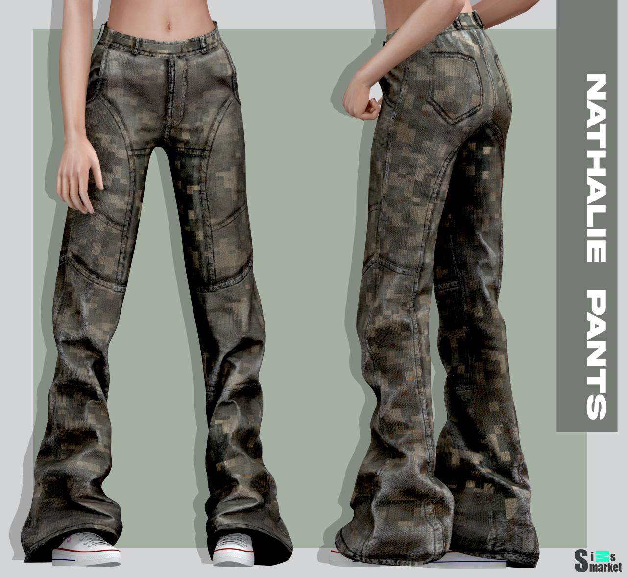 "Nathalie pants" BELALOALLURE для Симс 4. Скачать мод