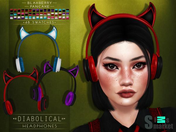 Наушники diabolical by blahberry-pancake для Симс 4. Скачать мод